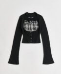 【Belle Charme】Choker Design Rib Knit 拼接針織上衣