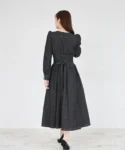 【tocco closet】珍珠拉鍊馬甲束腰風牛仔連衣裙