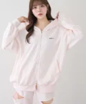 日本限定 【Belle Charme】Twinkle Big Hoodie 粉紅色 現貨
