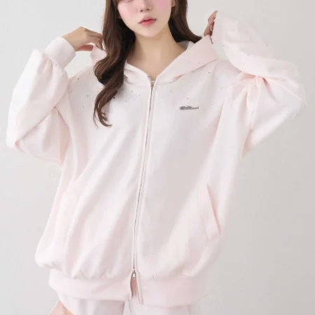 日本限定 【Belle Charme】Twinkle Big Hoodie 粉紅色 現貨
