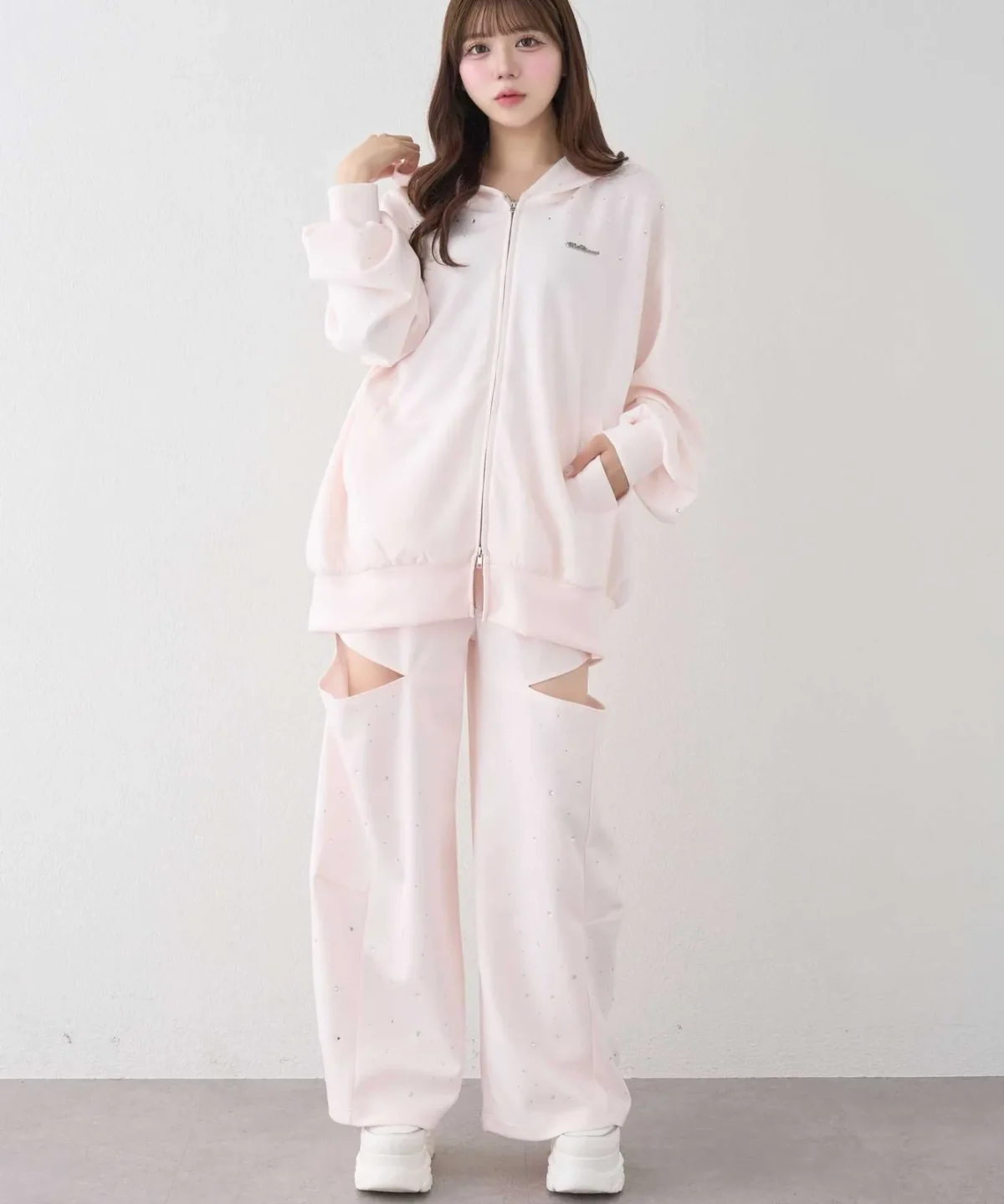 日本限定 【Belle Charme】Twinkle Big Hoodie 粉紅色 現貨