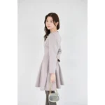 tocco closet きらきらストーン×ビジュー付きリボンボンディングワンピース 蝴蝶結立體閃石彈力修腰連身裙 現貨
