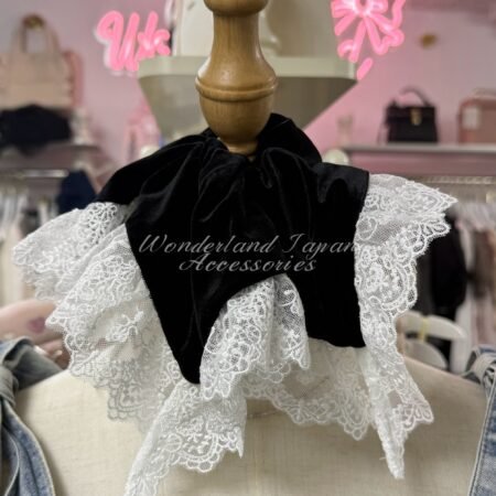 【Wonderland Japan Accessories】日系蕾絲方巾大腸圈
