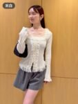 【Snidel】人氣蕾絲花邊針織 Top 外套
