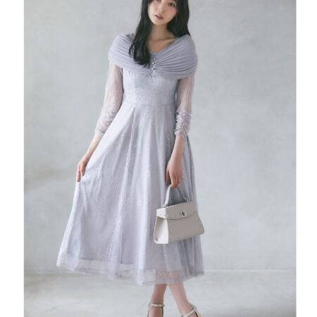 2026秋冬人氣款 tocco closet《OccasionCollection》 日本薄紗連身修腰長裙 現貨