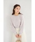 日本 tocco closet 珍珠蝴蝶結閃蔥毛絨針織外套