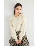 日本 tocco closet 珍珠蝴蝶結閃蔥毛絨針織外套
