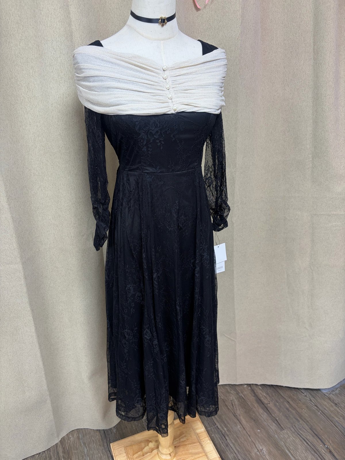 2026秋冬人氣款 tocco closet《OccasionCollection》 日本薄紗連身修腰長裙 現貨