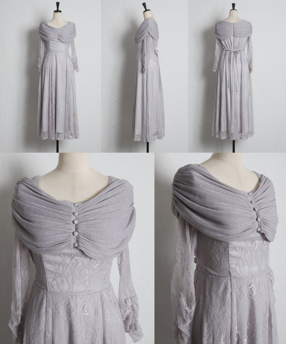2026秋冬人氣款 tocco closet《OccasionCollection》 日本薄紗連身修腰長裙 現貨