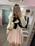 包順豐站!日本CALNAMUR 立體蝴蝶結粗花呢外套 現貨