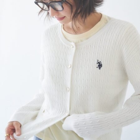 U.S. POLO ASSN. 麻花針織開襟外套 カーディガン ケーブル 現貨