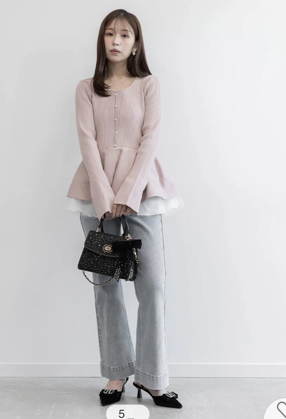 日本 26秋冬限定 Randa Tweed 2 ways  手袋 可以斜孭 配絲絨蝴蝶結 現貨