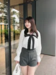 日本 An MILLE Ribbon tulle frill blouse 雪紡花邊蕾絲長袖恤衫top 3色 預約