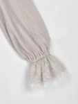 日本 An MILLE Ribbon tulle frill blouse 雪紡花邊蕾絲長袖恤衫top 3色 預約