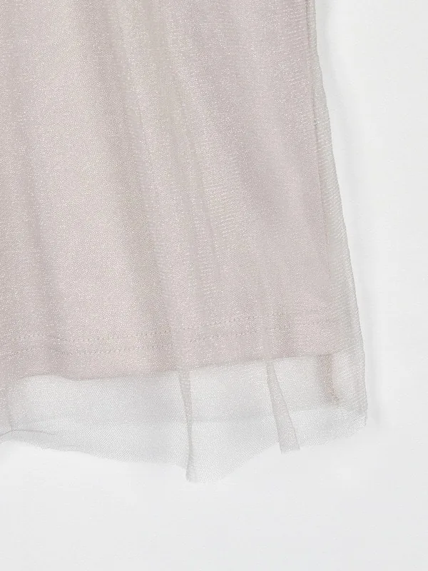 日本 An MILLE Ribbon tulle frill blouse 雪紡花邊蕾絲長袖恤衫top 3色 預約